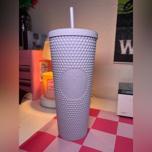 💜 Starbucks Matte Lilac / Lavender Soft Touch Studded Tumbler – Venti (24 oz)